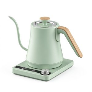Bouilloire électrique à contrôle de température vert clair 1,0 L avec poignée imitation bois et affichage de la température en temps réel - Product Image 2
