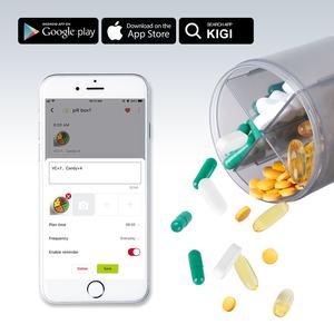 Медицины отсек оптом планшет на заказ на всю неделю диспенсер для изготовления круглых пластиковых 7 дней на Органайзер Смарт таблетки коробка - Product Image 6