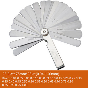 Gamma 0.04-1mm di alta qualità 25 Blatt 75mm * 25 pz presa calibro alta precisione in acciaio inox - Product Image 2