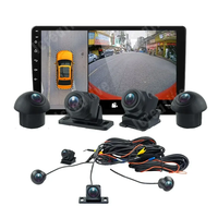 360 Panoramique 720P HD Caméra Arrière Avant Gauche Droite 3D Surround pour Android Autoradio Plug and Play