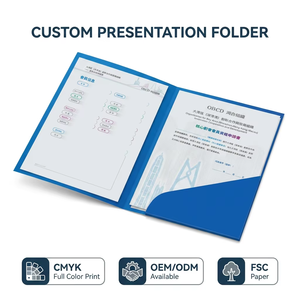 Cartella di Presentazione A4 Personalizzata con Goffratura, <span class=keywords><strong>Tasca</strong></span> a Taglio Ondulato e Slot per Carte, Cartella Portadocumenti <span class=keywords><strong>in</strong></span> Carta Opaca Laminata Antigraffio - Product Image 5