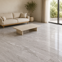 Carreaux de sol en porcelaine satinée gris grec 600x1200mm, directement de l'usine, pour mur de fond TV et entrée