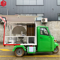 Nuevo producto Piaggio Ape Caravan Food Truck Pizza Horno de acero inoxidable Cocina móvil Pizza Comida Triciclo
