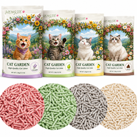 OEM ODM Litière pour chat de haute qualité Cat Garden 2,5 kg 5,5 lb 4 parfums Lavande Pomme Citron Café Tofu à base de plantes Vente en gros