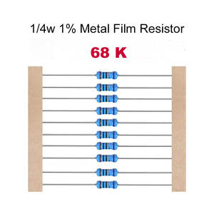 5000 pièces/boîte 1/4W 1R ~ 10M résistance 1% <span class=keywords><strong>68K</strong></span> résistance à Film métallique résistance à anneau 5 couleurs pour projets et expériences de bricolage - Product Image 1