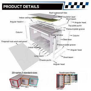 <span class=keywords><strong>Installation</strong></span> rapide, conteneur de 20 pieds ou 40 pieds, <span class=keywords><strong>maison</strong></span> modulaire, bâtiment temporaire détachable, <span class=keywords><strong>maison</strong></span> préfabriquée en conteneur, conteneur plat - Product Image 5