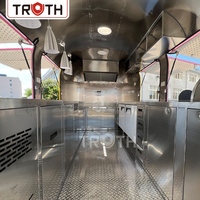Truth Ice Cream Food Trailer Van Street Food Cart Custom Mobile Pizza Food Truck Trailer Grill zum Verkauf in den USA, voll ausgestattet