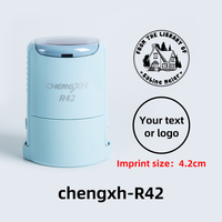 Yüksek kalite özel ofis otomatik mürekkep damga Chengxh mavi kabuk çeşitli boyutlarda-yuvarlak Oval ofis kullanımı için plastik malzeme yapılmış