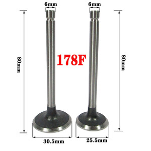 Groupe électrogène diesel 170F-173-186F-190F-192F : Paire d'accessoires soupapes d'admission et d'échappement et tiges de soupape - Product Image 4