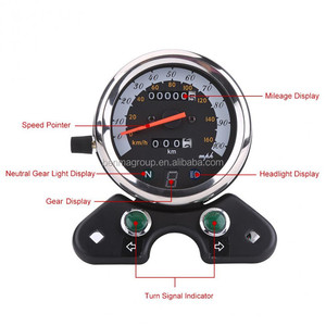 Top Qualité KMH MPH Universel <span class=keywords><strong>Moto</strong></span> Odomètre <span class=keywords><strong>Vintage</strong></span> Café Racer <span class=keywords><strong>Compteur</strong></span> <span class=keywords><strong>de</strong></span> <span class=keywords><strong>Vitesse</strong></span> pour GN125 CG125 JH70 C90 - Product Image 3