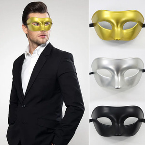 <span class=keywords><strong>Masque</strong></span> <span class=keywords><strong>de</strong></span> fête d'Halloween demi-visage multicolore <span class=keywords><strong>de</strong></span> haute qualité pour adulte, en PVC rechargeable avec LED, pour <span class=keywords><strong>homme</strong></span>, style rétro élégant pour festival - Product Image 2