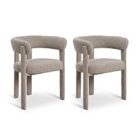 Chaise de salle à manger moderne de luxe entièrement rembourrée, dossier incurvé recouvert de tissu chenille, fauteuil pour salle à manger