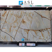 Dalle de quartzite bleu Roma brésilien à motifs, comptoir en marbre de qualité supérieure