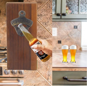 Abridor de tapa de botella de hierro fundido, abridor de cerveza montado en la pared, moda antigua, estilo rústico Vintage, abridor colgante de pared, regalo práctico - Product Image 3