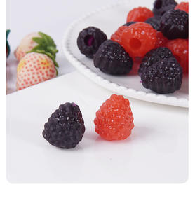 Fruits décoratifs artificiels de grande taille en forme de framboise, ornements pour la décoration de la maison pour Halloween et Noël, en résine - Product Image 2