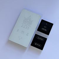 Plaque de porte d'hôtel sans fil/filaire avec interrupteur tactile, panneau en verre trempé, cadre en alliage d'aluminium, alimentation 110-220V, personnalisable