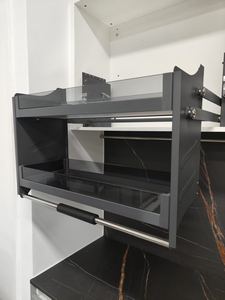 Accessori <span class=keywords><strong>per</strong></span> armadietto portaoggetti <span class=keywords><strong>in</strong></span> <span class=keywords><strong>ferro</strong></span> multifunzionale da tirare giù <span class=keywords><strong>per</strong></span> armadio da cucina cestello elevatore - Product Image 3