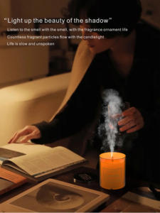 Diffuseur d'huiles essentielles portable mini ultrasonique 110 ml 2024, cadeau, aromathérapie, diffuseur d'huiles essentielles, lumière de <span class=keywords><strong>bougie</strong></span> - Product Image 6