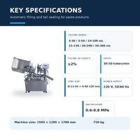 Machine automatique de remplissage et de scellage de tubes souples préformés pour crème cosmétique, pommade, dentifrice