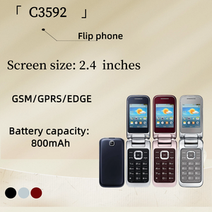Téléphone portable transfrontalier GT-<span class=keywords><strong>C3592</strong></span> pour personnes âgées, double carte 2G, non intelligent, à clapet, boutons, système d'exploitation espagnol pour le commerce extérieur - Product Image 1