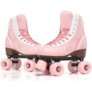 Patins à roulettes professionnels en microfibre de haute qualité pour adultes <span class=keywords><strong>Quad</strong></span> chaussures de patinage à motif arc-en-ciel pour femmes - Product Image 3