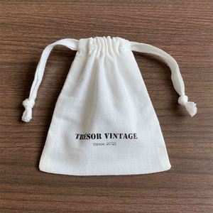 New Personalized Design Eco-friendly Cotton Dust <b>Pouch</b> Cotton <b>Drawstring</b> <b>Pouch</b> Bag - Product Image 4