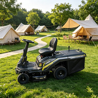 Tondeuse autoportée 24 pouces 7,5 CV 223 cm³ à essence avec démarrage électrique et bac de ramassage de 150 L pour l'entretien des grandes surfaces