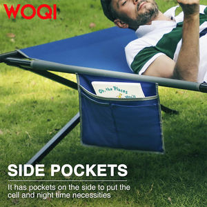 WOQI <span class=keywords><strong>Lit</strong></span> <span class=keywords><strong>de</strong></span> camping <span class=keywords><strong>pliable</strong></span> portable <span class=keywords><strong>ultra</strong></span> léger et compact à hauteur réglable pour adultes - Product Image 5