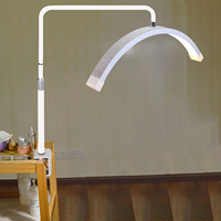 Lampu Meja Kuku LED 25 inci E26 Clip-on, Lampu Manikur Modern Kontrol Sentuh, CRI 95 Tinggi, Lampu Meja Salon Kecantikan dari Aluminium Alloy