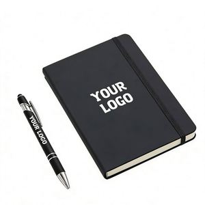 Wholesale A5 Hardcover Thermal Binding Pu Leather Printed Logo Office Business Promo Gift <b>Notebook</b> <b>Diary</b> - Product Image 1