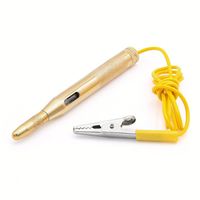 Lámpara de prueba de circuitos de coche 6V 12V 24V, probador de voltaje CC, lámpara de prueba de cobre para automóvil, sonda detectora de sistema de luz, lámpara de prueba de sistema.