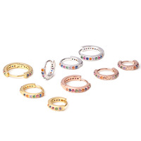 Petites boucles d'oreilles créoles en zircon cubique, boucles d'oreilles pour piercing du cartilage, boucles d'oreilles pour l'oreille, petites boucles d'oreilles créoles dorées