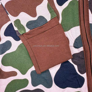 Pakaian Tidur Bayi Ruidian Berbahan Serat Bambu, Jumpsuit Bayi Nyaman untuk Luar Ruangan, Motif Camo, Lengan Panjang dengan Ritsleting - Product Image 3