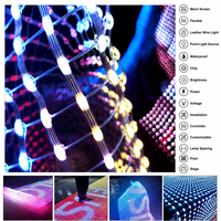 Écran LED en maille flexible, pleine couleur, à points lumineux, étanche, pour intérieur et extérieur, mur-rideau, façade média, animation pour bâtiments et places publiques