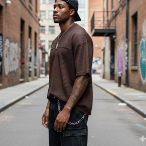 Camiseta Deportiva de Malla para Hombre, Estilo Holgado y Corto, con Estampado, 260 g/m², Moda Fútbol, Venta al Por Mayor del Fabricante TKAN488 - Product Image 2