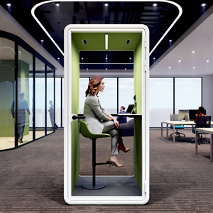 Cabina de Oficina Privada Insonorizada con Cristal, Diseño Minimalista, Cabina Independiente para Oficina en Casa, Espacio de Trabajo, Sala de Reuniones - Product Image 1