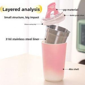 Taza de Café de Acero Inoxidable 316 Estilo Americano con Diseño Nórdico y Minimalista, Portátil para Viajes, para Hombres y Mujeres, Taza para Cola - Product Image 3