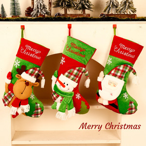Bolsa grande de dulces para niños, medias de Navidad, bolsa de regalo decorativa navideña, para guardería, ancianos, suministros de regalo con diseño de muñeco de nieve - Product Image 3