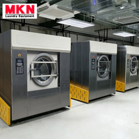 Équipement de lavage programmable PLC MKN 100 kg avec écran LCD anglais, équipement de blanchisserie hôtelier écoénergétique