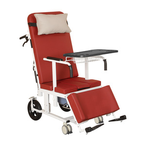 Hospital <b>Chair</b> Red And Orange 100kg Load Capacity Hydraulic Lift Reclining With Tray Table For Elderly And <b>Disabled</b> - Product Image 5