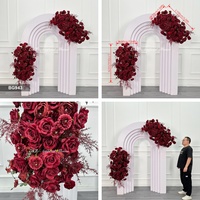 Arrangement de fleurs artificielles en rose rouge bordeaux personnalisé par DKB Manufacturer pour proposition de mariage, fête d'anniversaire, décoration
