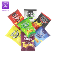 Yixing emballage sacs de chips imprimés personnalisés, sac de fermeture arrière pouvant être rempli d'azote