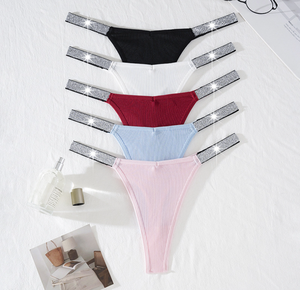 <span class=keywords><strong>String</strong></span> <span class=keywords><strong>en</strong></span> soie pour femmes de haute qualité sans couture taille basse sexy confortable doux brillant dentelle épissure - Product Image 5