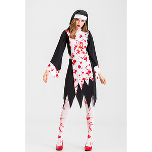 Disfraces <span class=keywords><strong>de</strong></span> Halloween para adultos, vestido <span class=keywords><strong>de</strong></span> Cosplay para mujeres, disfraces <span class=keywords><strong>de</strong></span> monja sangrienta Zombies - Product Image 5