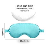 Masque de sommeil en satin de soie avec logo personnalisé, cache-yeux occultant, bandeau élastique réglable, pour les voyages et la sieste, pour femmes et hommes