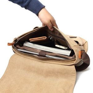 Bearky กระเป๋าสะพายข้างผ้าใบสไตล์วินเทจสำหรับผู้ชาย, กระเป๋าสะพายไหล่และกระเป๋าถือกระเป๋าสะพายไหล่สำหรับผู้ชาย - Product Image 5