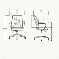 La chaise de direction pivotante réglable en hauteur, confortable et ergonomique, en cuir PU traditionnel, convient aux bureaux à domicile