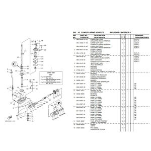 6B4-45300-11-4D (L) Untere Einheit lang für Yamaha 2 Storke 9,9 PS 15 PS Außenborder - Product Image 2