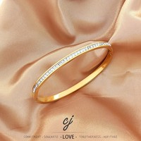 Bracelet en acier inoxydable Carline, bracelet en zircon, bracelet carré en zircon, bracelet en zircon de 4 mm, bracelet minimaliste pour femmes