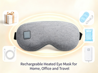 Masque oculaire chauffant électrique, 3 niveaux de température réglables, en peluche douce, réutilisable, pour les yeux secs, soin des yeux, soulagement de la fatigue, sommeil